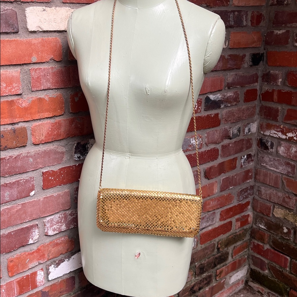 Vintage La Regale gold mesh convertible evening purse